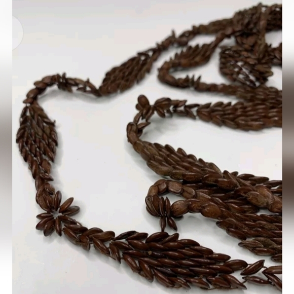 Vintage Hawaiian Natural Koa Seed Necklace 50 Long New /WTag Priced By Each - Picture 7 of 10